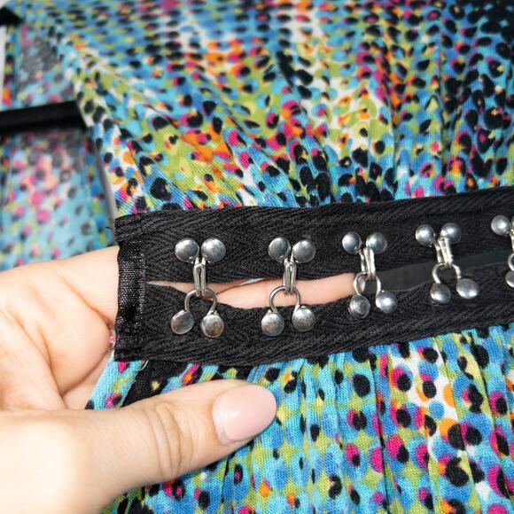 CAbi Blue‎ Dotted Trapeze Hooked Racerback Tank Top Size Small - Picture 7 of 7